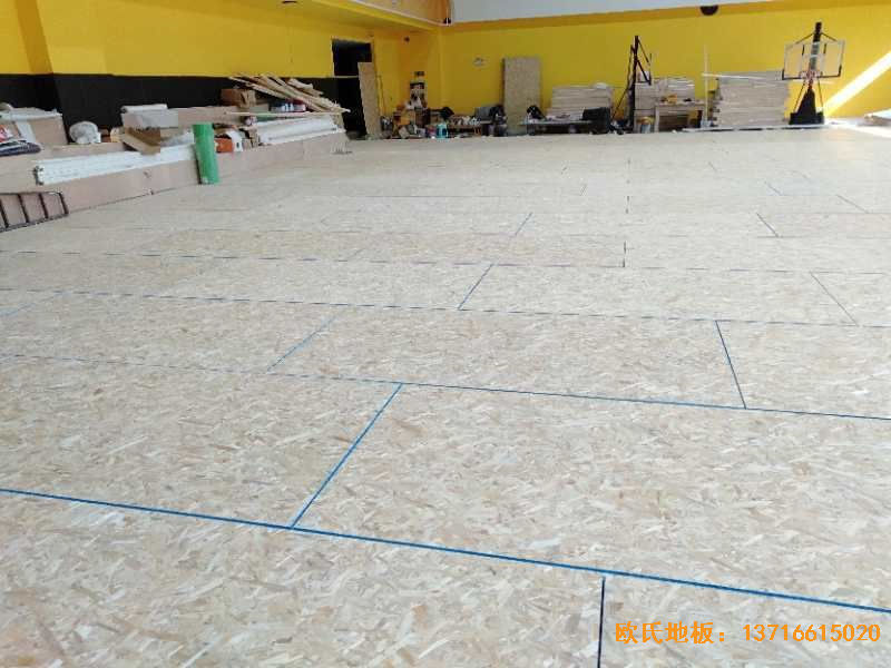 江苏扬州海兰德琼花篮球馆体育地板施工案例
