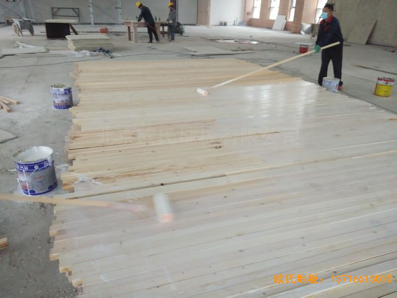 遵义仁怀市茅台文体中心运动地板施工案例