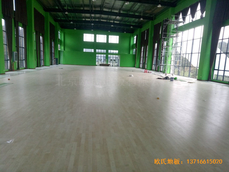 湖北随州运动馆运动木地板安装案例0