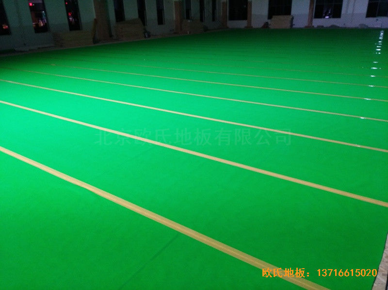 湖北黄冈蕲春收费站篮球馆运动地板铺设案例3