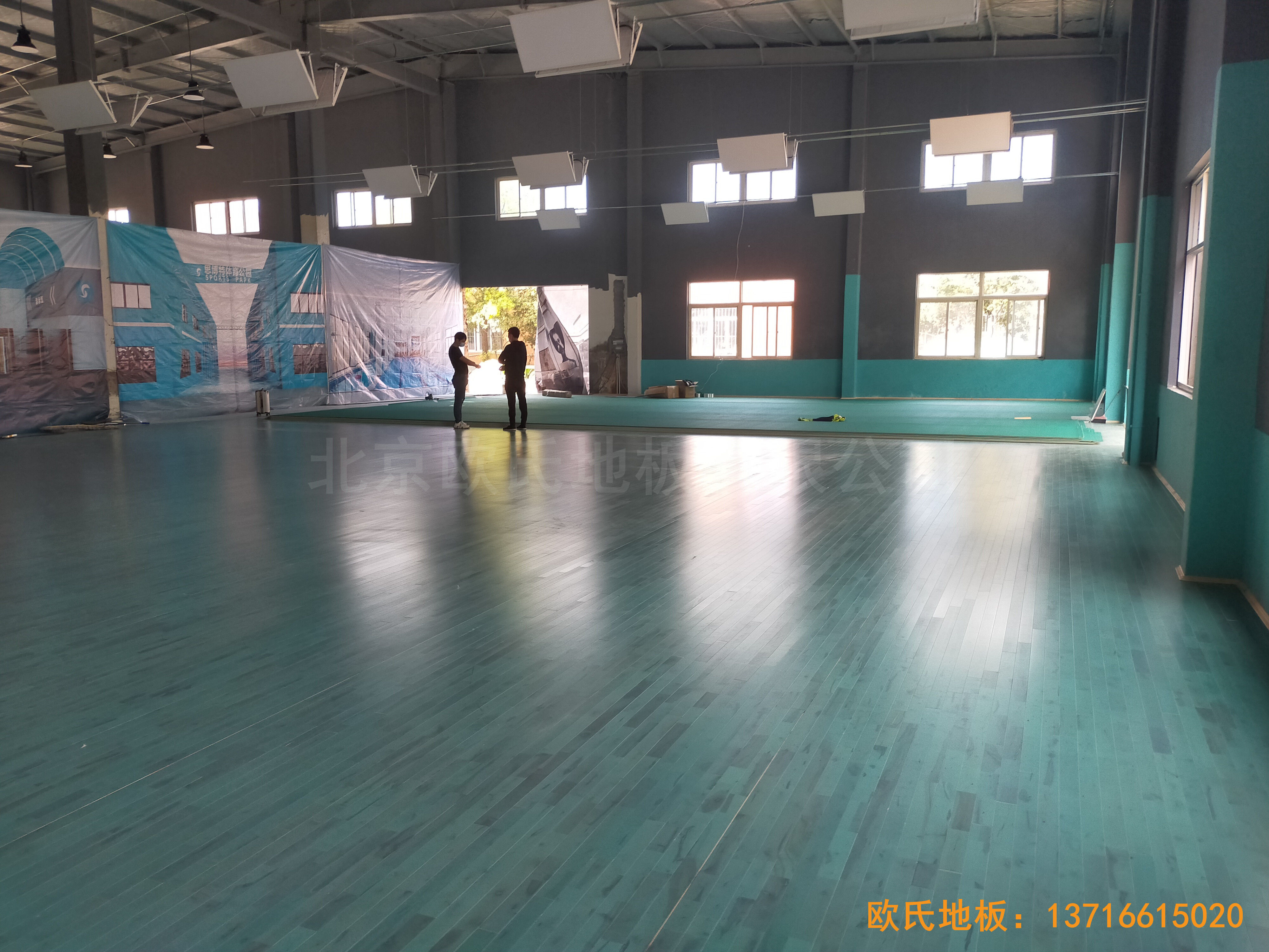 绍兴柯桥群贤198文创园体育地板铺设案例4