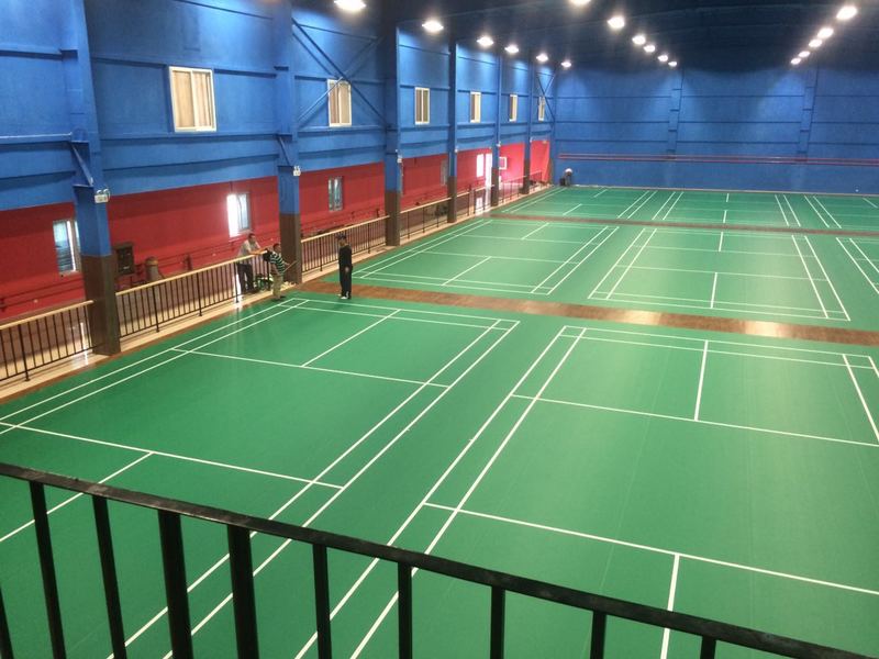 北京莲石羽毛球俱乐部体育木地板铺设工程