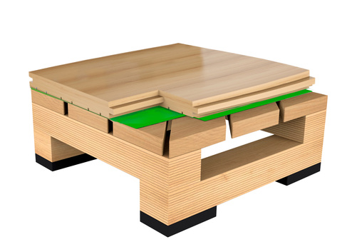 篮球木地板45度斜铺龙骨结构