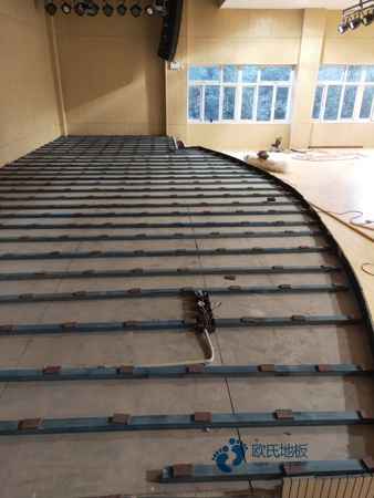 体育专用木地板安装1